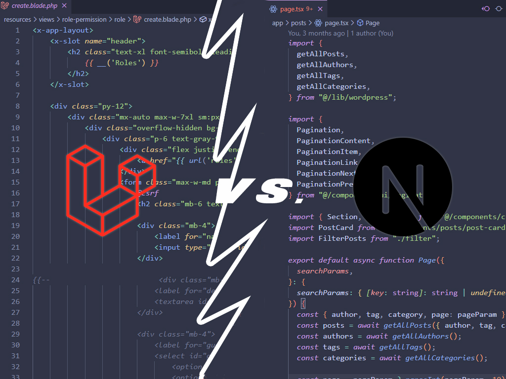 Next.js vs. Laravel: A Comparative Analysis